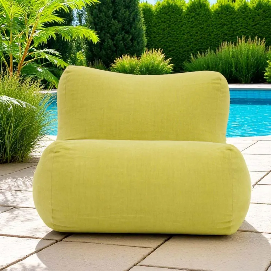 Poltrona per il Giardino in Tessuto Outdoor Color Lime - Maestrale Viadurini