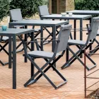 Poltrona Pieghevole Outdoor in Alluminio Corda e Texplast Made in Italy – Ubbe Viadurini