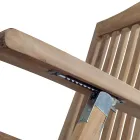 Poltrona Reclinabile da Giardino Realizzata in Legno di Teak - Giada Viadurini