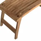 Poltrona Reclinabile da Giardino Realizzata in Legno di Teak - Giada Viadurini