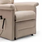 Poltrona Reclinabile Lift Relax a 2 Motori con Ruote Made in Italy - Isabelle Viadurini