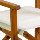 Poltrona Regista in Legno di Acacia Oliata Colore Naturale - Tecnica Viadurini