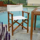 Poltrona Regista in Legno di Acacia Oliata Colore Naturale - Tecnica Viadurini