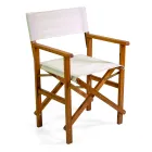 Poltrona Regista in Legno di Acacia Oliata Colore Naturale - Tecnica Viadurini