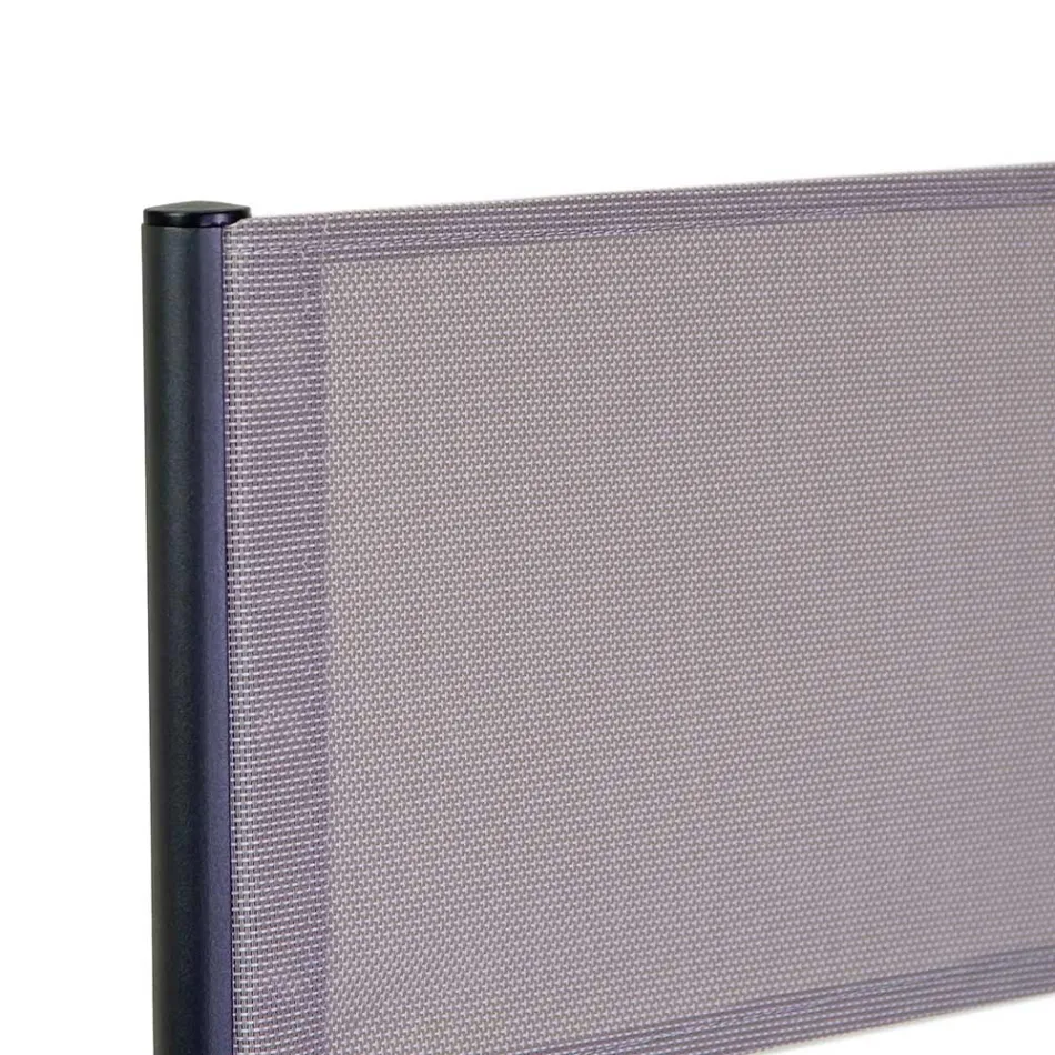 Poltrona Regista Realizzata in Alluminio, Textilene e Bracciolo in Teak - Tenda Viadurini