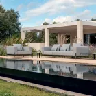Poltrona Relax da Giardino Alluminio e Tessuto, Design in 3 Finiture - Filomena Viadurini