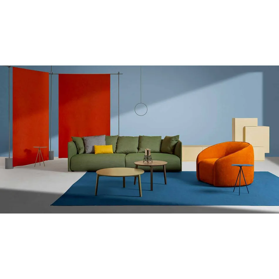 Poltrona Relax Design Moderno Made in Italy in Tessuto Colorato - Baloo Viadurini