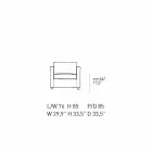 Poltrona Salotto Imbottita e Rivestita in Pelle Realizzata in Italia - Centauro Viadurini