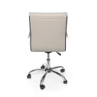 Poltrona Ufficio Ergonomica con Braccioli Acciaio e Similpelle - Mantica Viadurini