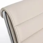 Poltrona Ufficio Ergonomica con Braccioli Acciaio e Similpelle - Mantica Viadurini