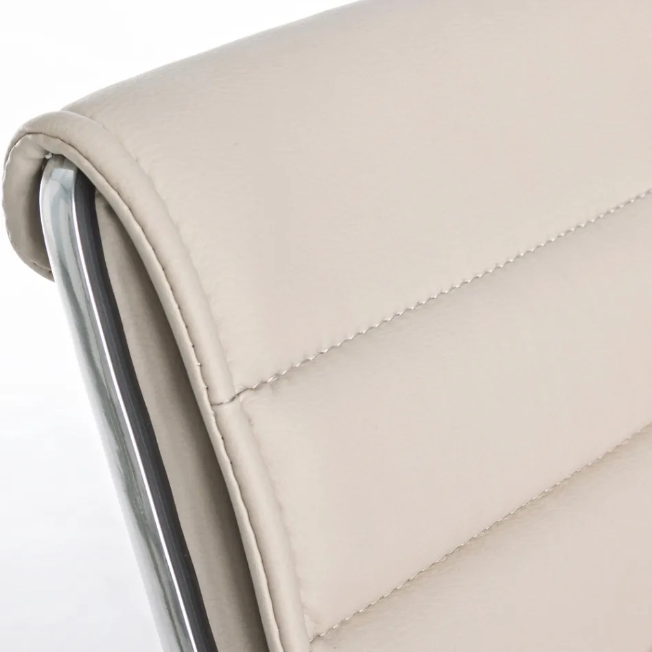 Poltrona Ufficio Ergonomica con Braccioli Acciaio e Similpelle - Mantica Viadurini