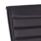 Poltrona Ufficio Ergonomica con Braccioli Acciaio e Similpelle - Mantica Viadurini