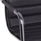 Poltrona Ufficio Ergonomica con Braccioli Acciaio e Similpelle - Mantica Viadurini