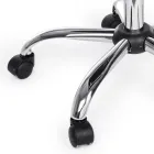 Poltrona Ufficio Ergonomica con Braccioli Acciaio e Similpelle - Mantica Viadurini