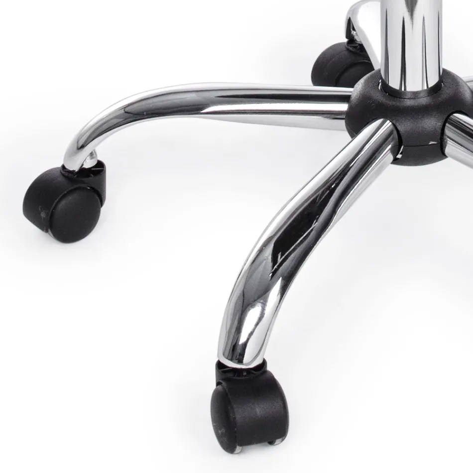 Poltrona Ufficio Ergonomica con Braccioli Acciaio e Similpelle - Mantica Viadurini