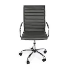 Poltrona Ufficio Ergonomica con Braccioli Acciaio e Similpelle - Mantica Viadurini