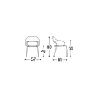 Poltroncina da Esterno con Cuscino Seduta Made in Italy - Noss by Varaschin Viadurini