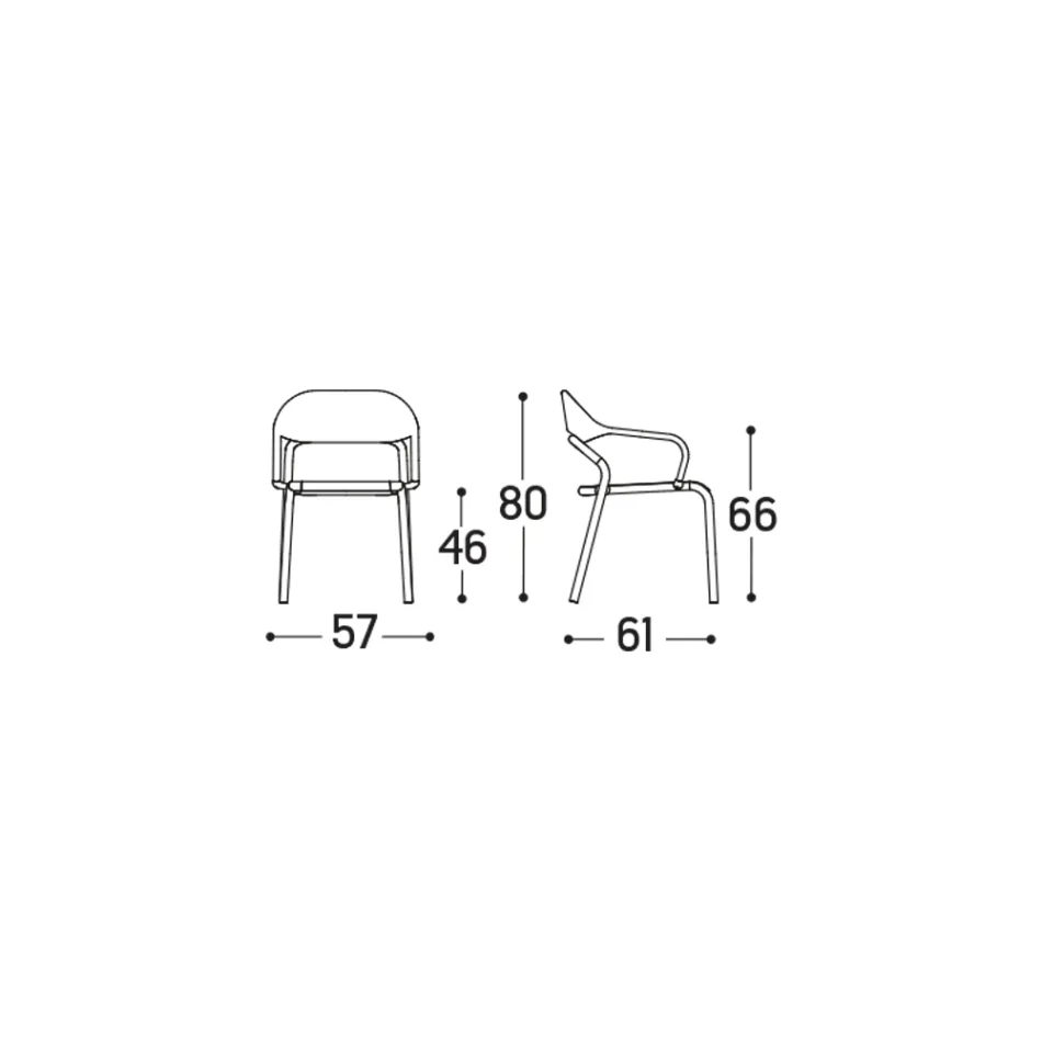 Poltroncina da Esterno con Cuscino Seduta Made in Italy - Noss by Varaschin Viadurini