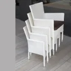 Poltroncina da Esterno Impilabile in Alluminio Rivestita Wicker - Bruma Viadurini