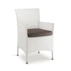 Poltroncina da Esterno Impilabile in Alluminio Rivestita Wicker - Bruma Viadurini