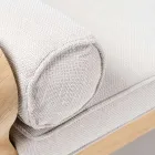 Poltroncina da Esterno in Teak Naturale e Cuscini - Circe Viadurini