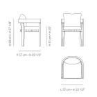 Poltroncina da Esterno in Tessuto e Struttura in Legno Made in Italy - Briga Viadurini