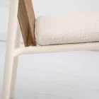 Poltroncina da Esterno Realizzata in Alluminio Beige e Corda Terra - Luxe Viadurini