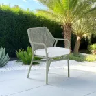 Poltroncina da Giardino in Alluminio e Intreccio in Corda - Asteria Viadurini