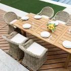 Poltroncina da Giardino Realizzata in Legno e Fibra in Grey Kubu - Lido Viadurini