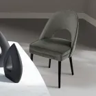 Poltroncina da Soggiorno in Diversi Tessuti con scocca in Legno - Edgar Viadurini