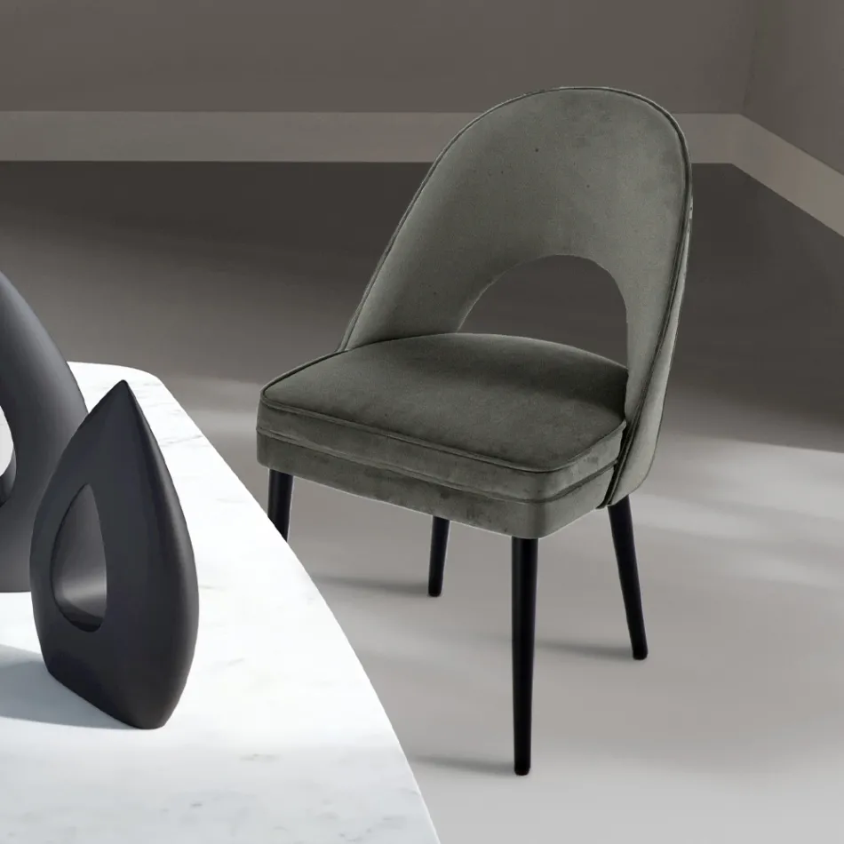 Poltroncina da Soggiorno in Diversi Tessuti con scocca in Legno - Edgar Viadurini