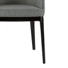 Poltroncina da Soggiorno in Diversi Tessuti e Legno Massello Made in Italy - Evy Viadurini