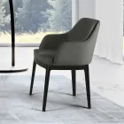 Poltroncina da Soggiorno in Diversi Tessuti e Legno Massello Made in Italy - Evy Viadurini