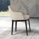 Poltroncina da Soggiorno in Diversi Tessuti e Legno Massello Made in Italy - Evy Viadurini