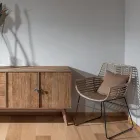 Poltroncina da Soggiorno in Rattan Kubù e Struttura in Ferro - Slide Viadurini