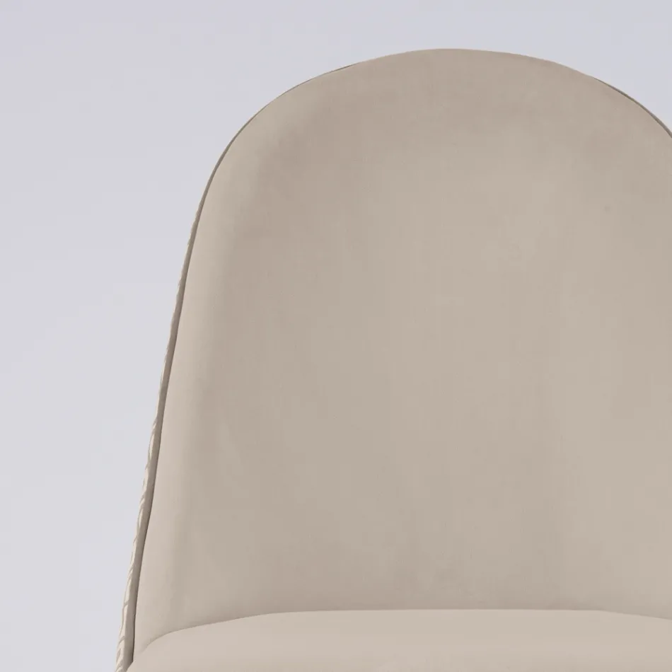 Poltroncina da Soggiorno in Tessuto e Legno Massello Made in Italy - Jordi Viadurini