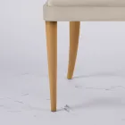 Poltroncina da Soggiorno in Tessuto e Legno Massello Made in Italy - Jordi Viadurini