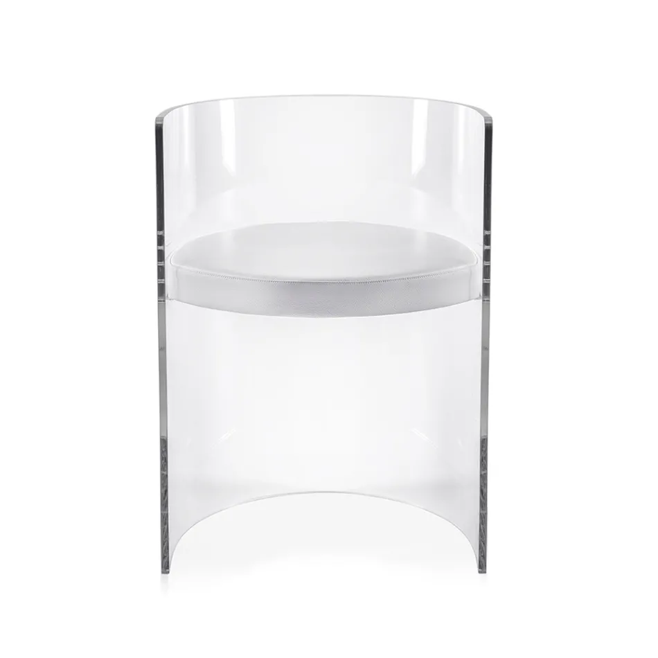 Poltroncina Elegante in Plexiglass Trasparente Made in Italy - Rachele Viadurini