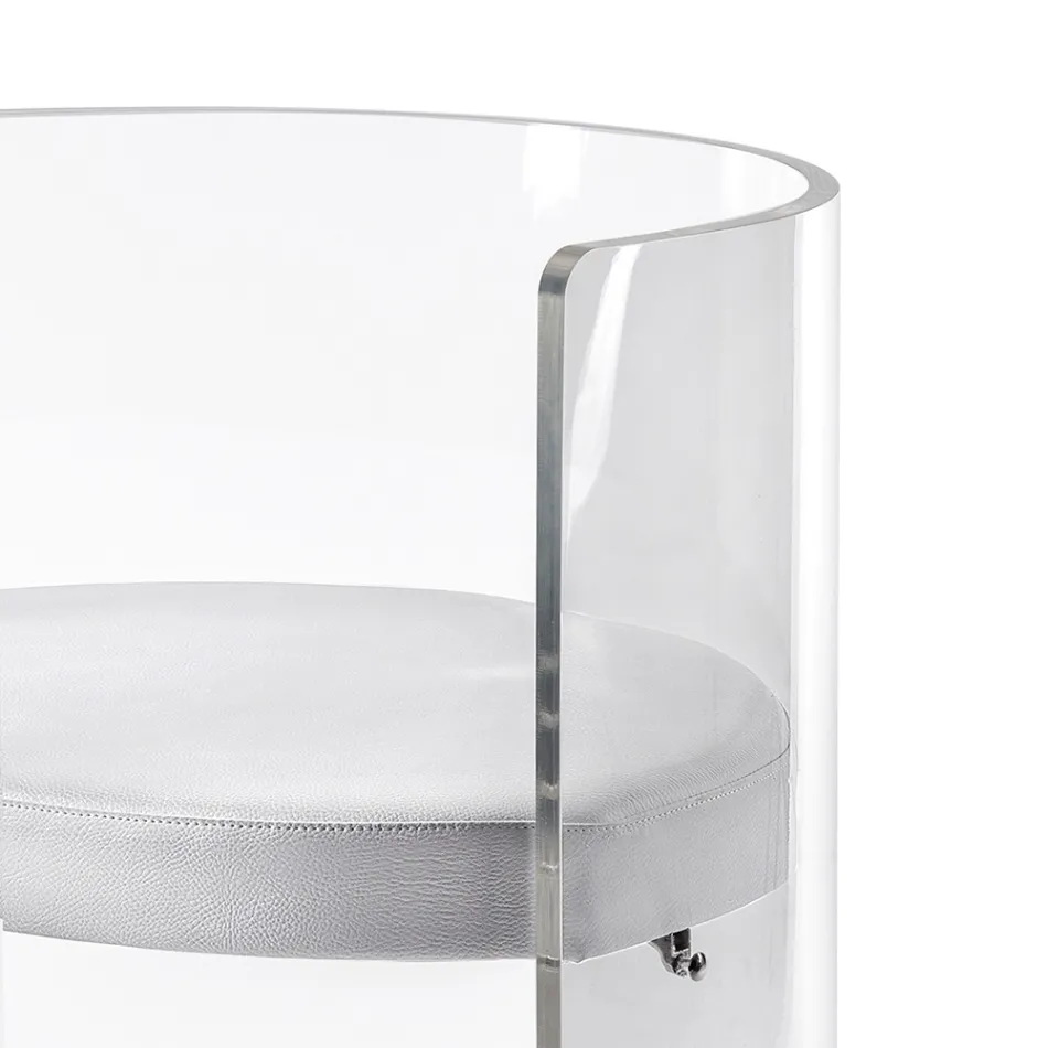Poltroncina Elegante in Plexiglass Trasparente Made in Italy - Rachele Viadurini