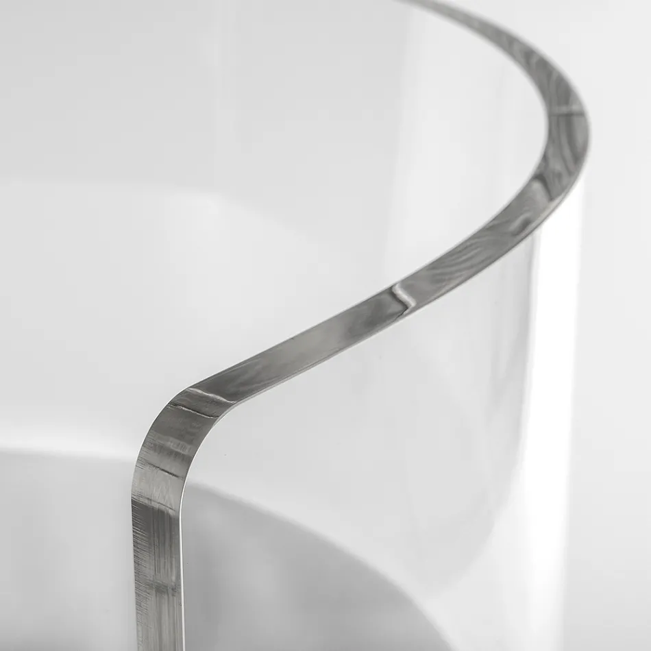 Poltroncina Elegante in Plexiglass Trasparente Made in Italy - Rachele Viadurini