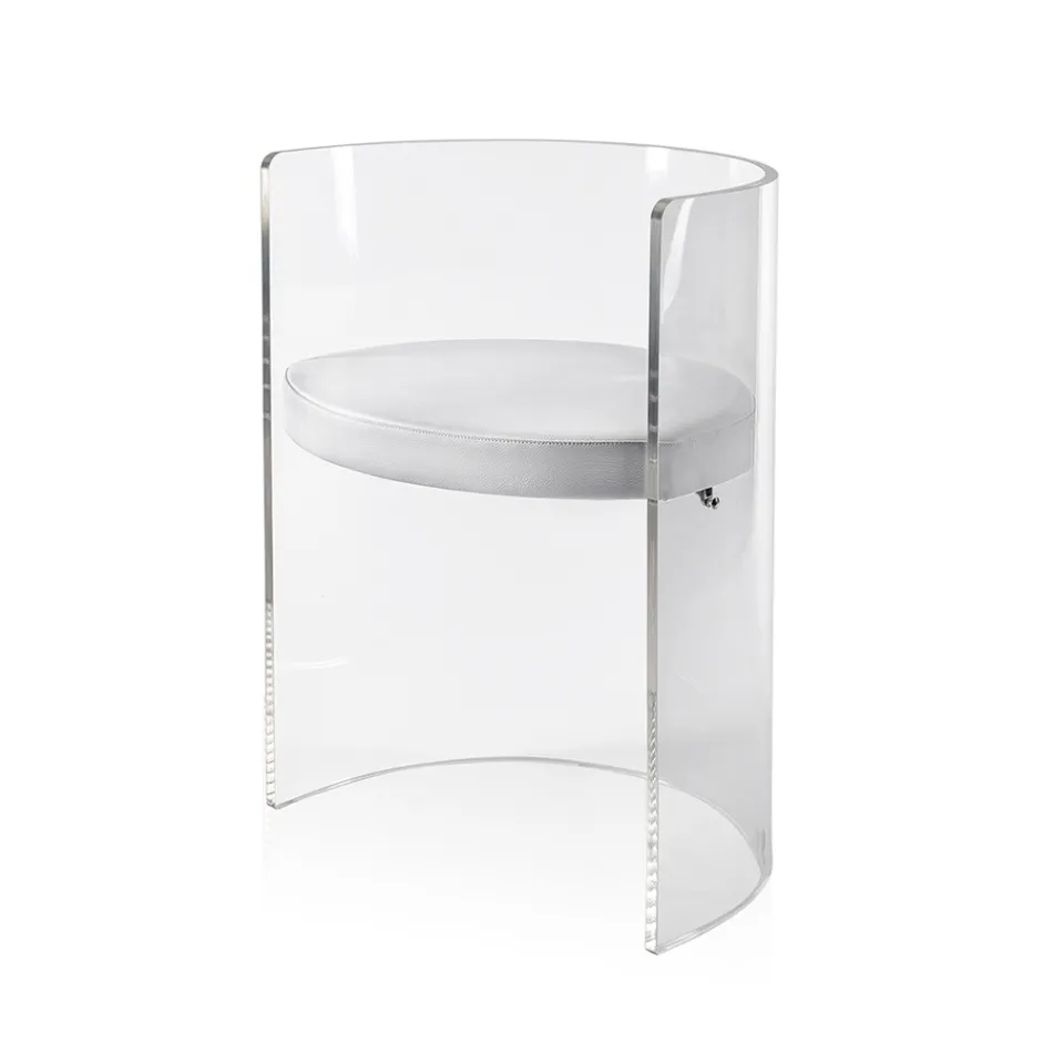 Poltroncina Elegante in Plexiglass Trasparente Made in Italy - Rachele Viadurini