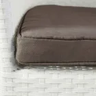 Poltroncina Impilabile in Alluminio Rivestita Wicker Bianco - Bruma Viadurini