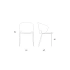 Poltroncina in Metallo e Seduta in Cachemire Neve Made in Italy - Edera Viadurini