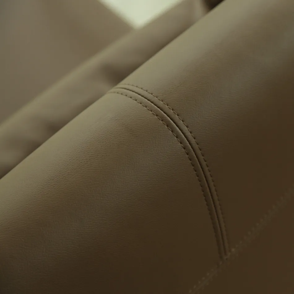 Poltroncina in Metallo e Seduta in Ecopelle Made in Italy - Menta Viadurini