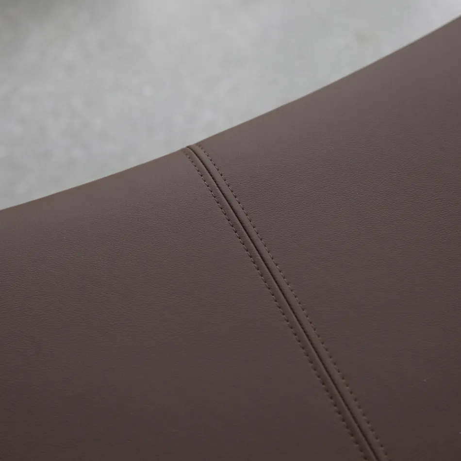 Poltroncina in Metallo e Seduta in Ecopelle Made in Italy - Menta Viadurini