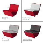 Poltroncina lounge design moderno Slide Kami Ichi fatta in Italia Viadurini