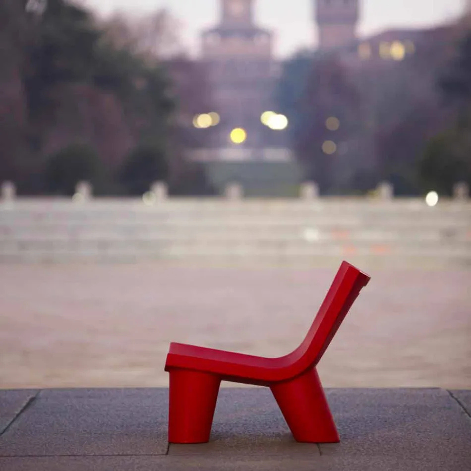 Poltroncina lounge di design Slide Low Lita colorata made in Italy Viadurini