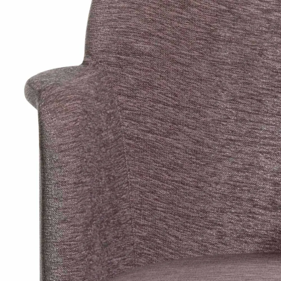 Poltroncina per Ufficio Girevole con Ruote e Braccioli Made in Italy - Felix Viadurini