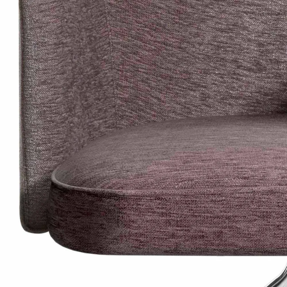 Poltroncina per Ufficio Girevole con Ruote e Braccioli Made in Italy - Felix Viadurini