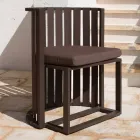 Poltroncina Pranzo da Esterno in Alluminio e Corde Design di Lusso - Julie Viadurini